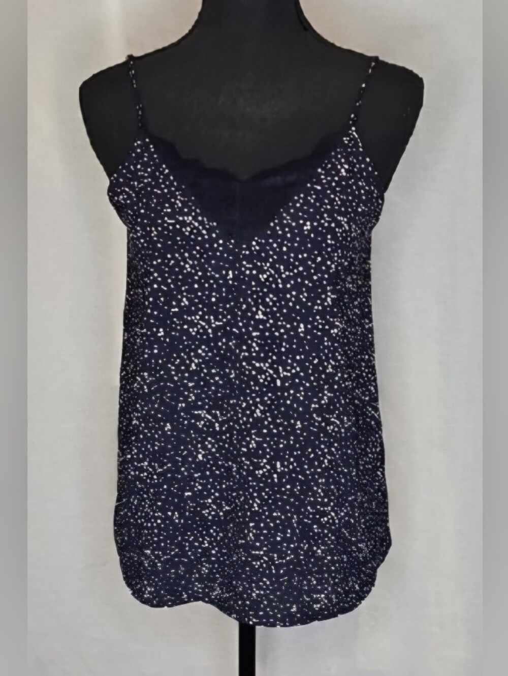 Collective Concepts Navy Blue Camisole with Floral Design